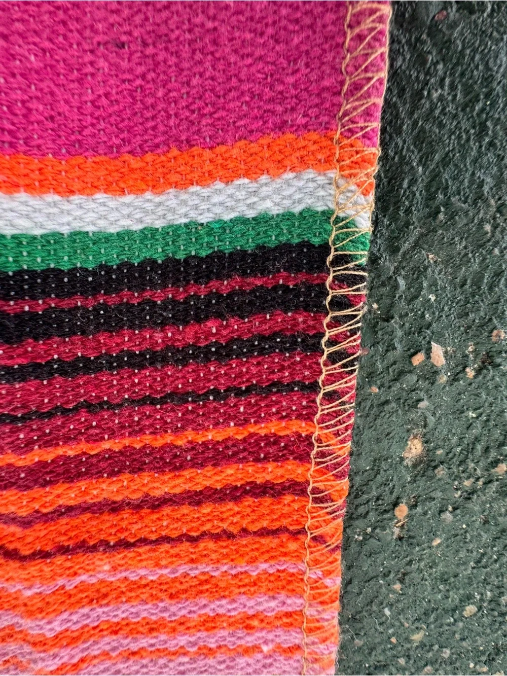 Colorful Cotton Woven Vintage Serape Table Runner